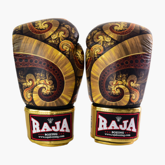 RFBGV-66 Raja Boxing Golden Swirl Boxing Gloves